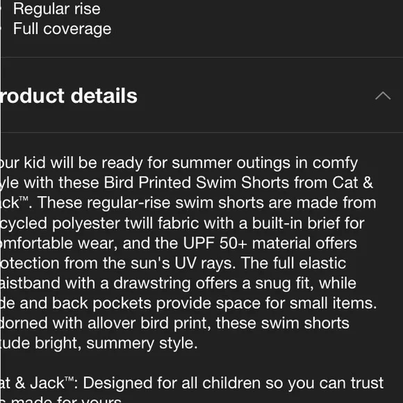 Cat & Jack Teal Swim Shorts NWT boys size 14 - Picture 8 of 9
